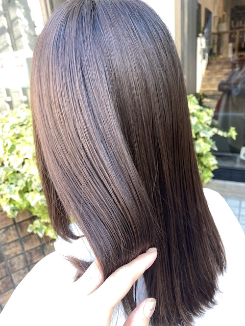ブリーチなしの髪質改善カラー