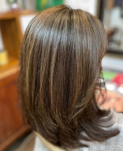 白髪ぼかしハイライト