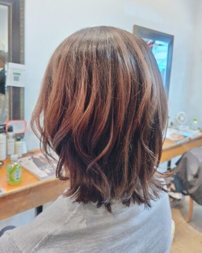 50代セミロングパーマ